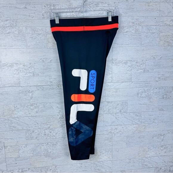 FILA Sport Rainbow Blast blue capri crop leggings - Picture 3 of 6
